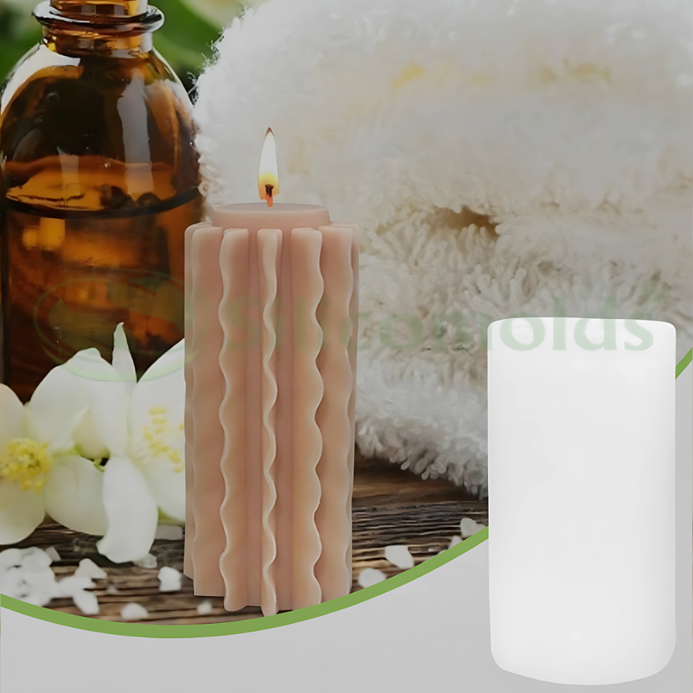 SILICOMOLDS-3D Pillar Candle Mold CM047